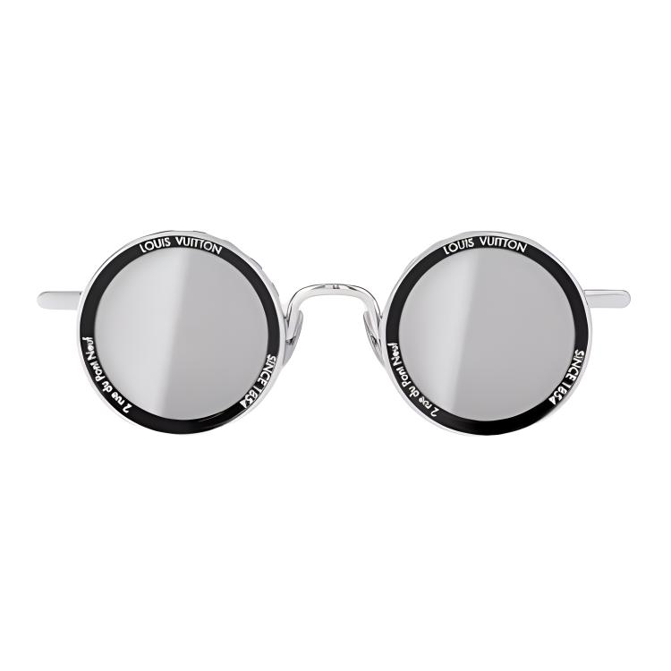 LOUIS VUITTON  Silver Round Metal Logo Sunglasses. 107917789 圖 3