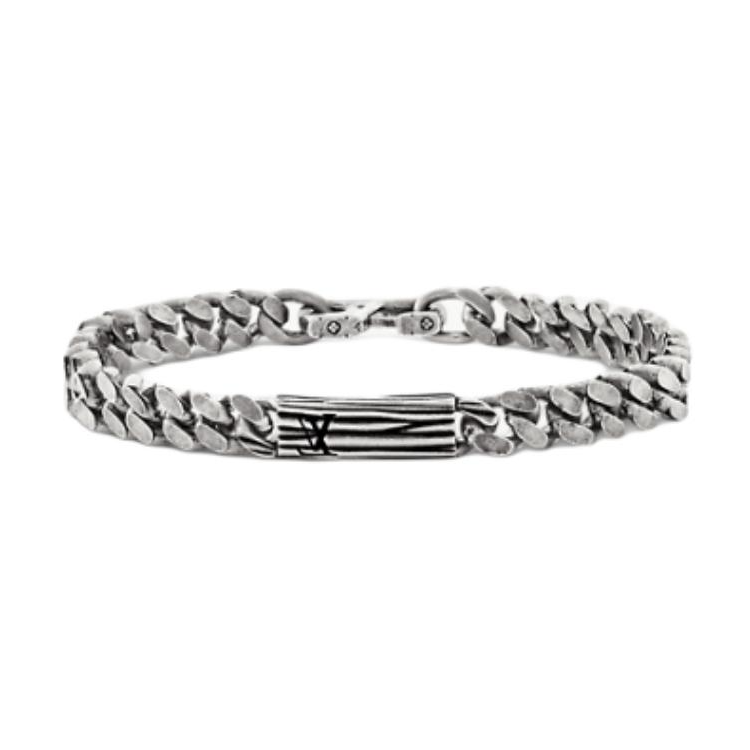 LOUIS VUITTON  Solid 925 Silver Bracelet - Silver. M1152L
