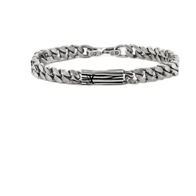 LOUIS VUITTON Solid 925 Silver Bracelet - Silver. M1152L
