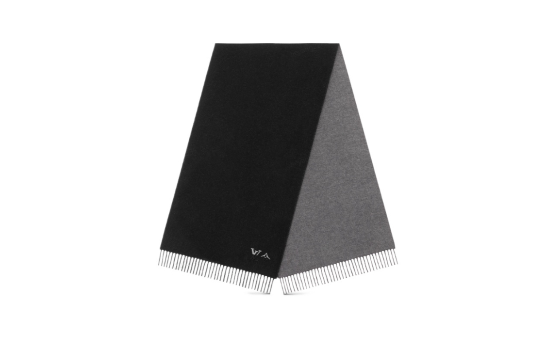 LOUIS VUITTON  Solid Logo Knit Scarf Black M79083