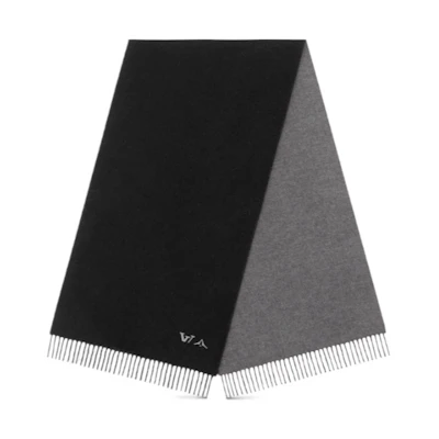 LOUIS VUITTON Solid Logo Knit Scarf Black M79083