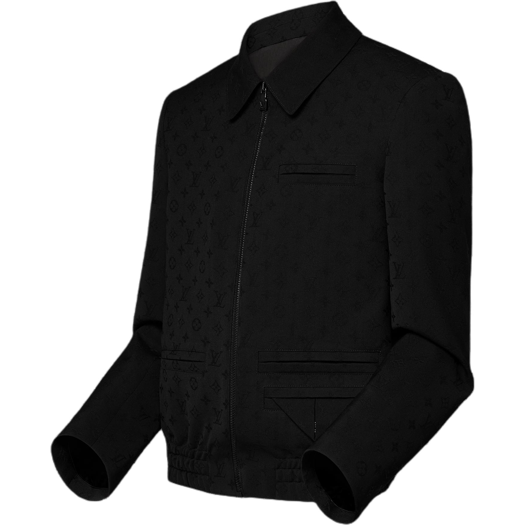 LOUIS VUITTON  Solid Print Long Sleeve Jacket Black 1AFVVA 圖 4