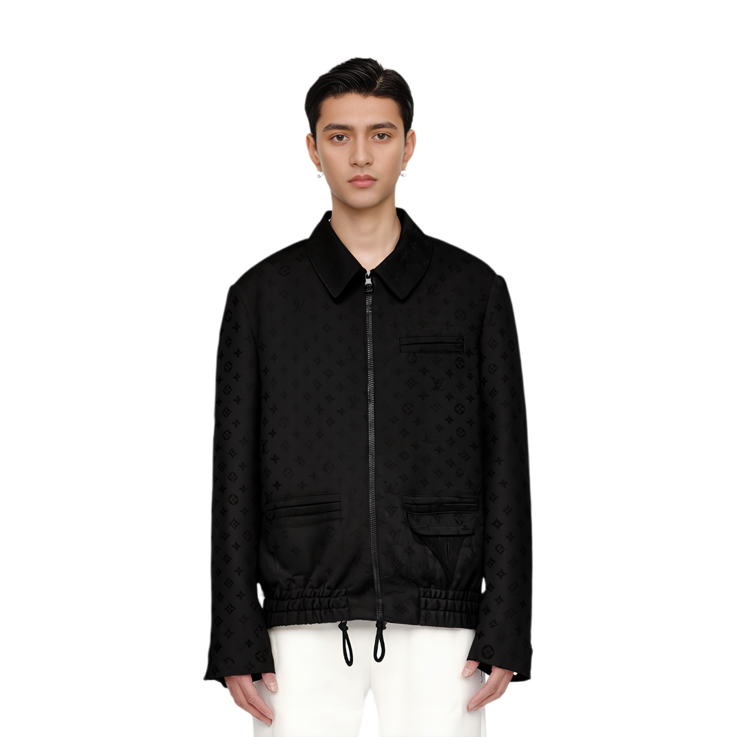 LOUIS VUITTON  Solid Print Long Sleeve Jacket Black 1AFVVA 圖 7