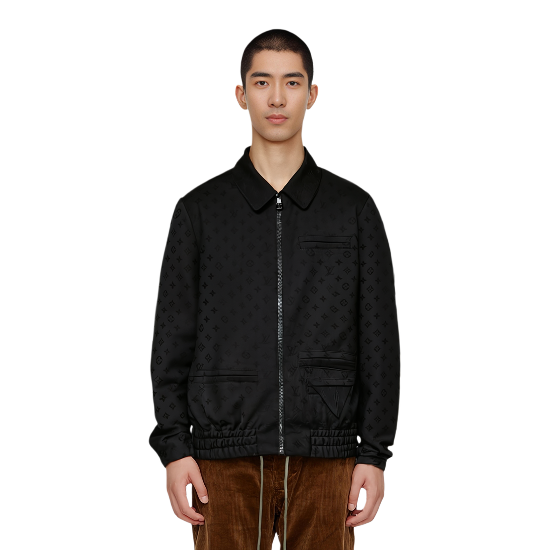 LOUIS VUITTON  Solid Print Long Sleeve Jacket Black 1AFVVA 圖 8