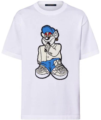 LOUIS VUITTON White Cartoon Print Crew Neck T-Shirt Short Sleeve. 1AATLF Buy LOUIS VUITTON White Cartoon Print Crew Neck T-Shirt Short Sleeve. 1AATLF