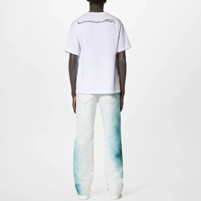 LOUIS VUITTON White Cartoon Print Crew Neck T-Shirt Short Sleeve. 1AATLF Shop LOUIS VUITTON White Cartoon Print Crew Neck T-Shirt Short Sleeve. 1AATLF