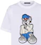 Sizing LOUIS VUITTON White Cartoon Print Crew Neck T-Shirt Short Sleeve. 1AATLF