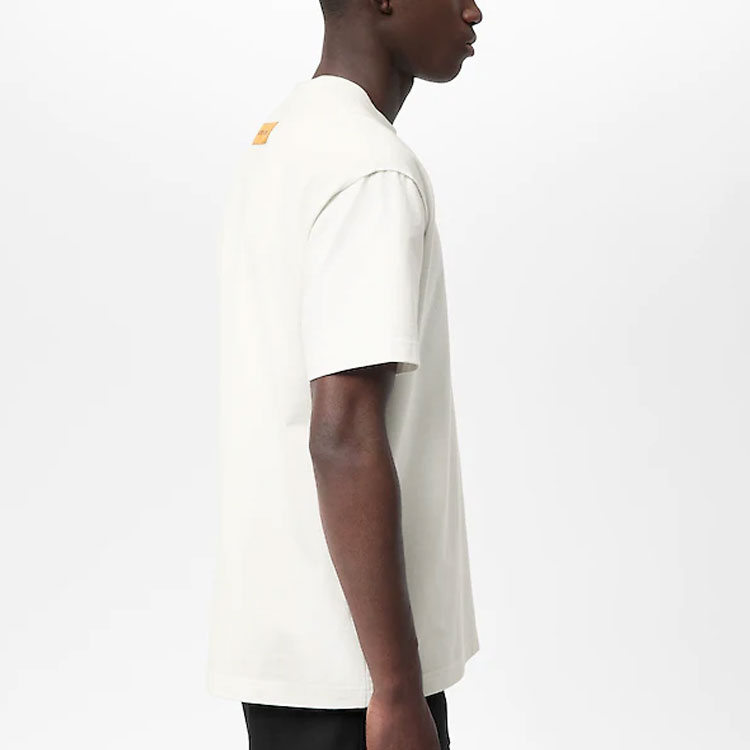 LOUIS VUITTON  White Crewneck Logo T-Shirt Casual Short Sleeve 1AA5E0 圖 7