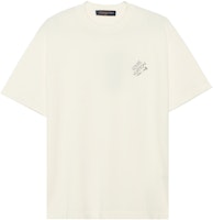 LOUIS VUITTON White Crewneck T-Shirt with Chest Logo Print. 1AATX9 LOUIS VUITTON White Crewneck T-Shirt with Chest Logo Print. 1AATX9