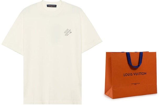 路易威登 白色胸口Logo印花圓領T恤 1AATX9 Cheap 路易威登 白色胸口Logo印花圓領T恤 1AATX9