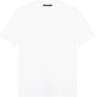 LOUIS VUITTON White Crewneck T-Shirt with Solid Logo Embroidery. 1A1SAU LOUIS VUITTON White Crewneck T-Shirt with Solid Logo Embroidery. 1A1SAU