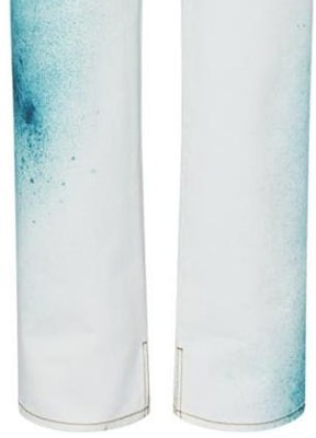 LOUIS VUITTON White Logo Printed Washed Loose Straight Jeans. 1AATIL Cheap LOUIS VUITTON White Logo Printed Washed Loose Straight Jeans. 1AATIL