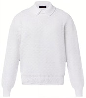 Louis Vuitton White Loose-Fit Knit Pullover Long-Sleeve Sweater 1ABXZK Louis Vuitton White Loose-Fit Knit Pullover Long-Sleeve Sweater 1ABXZK