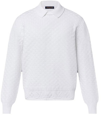 Louis Vuitton White Loose-Fit Knit Pullover Long-Sleeve Sweater 1ABXZK Order Louis Vuitton White Loose-Fit Knit Pullover Long-Sleeve Sweater 1ABXZK