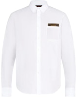 LOUIS VUITTON White Slim Fit Long Sleeve Poplin Shirt with Collar. 1A7Y1J LOUIS VUITTON White Slim Fit Long Sleeve Poplin Shirt with Collar. 1A7Y1J