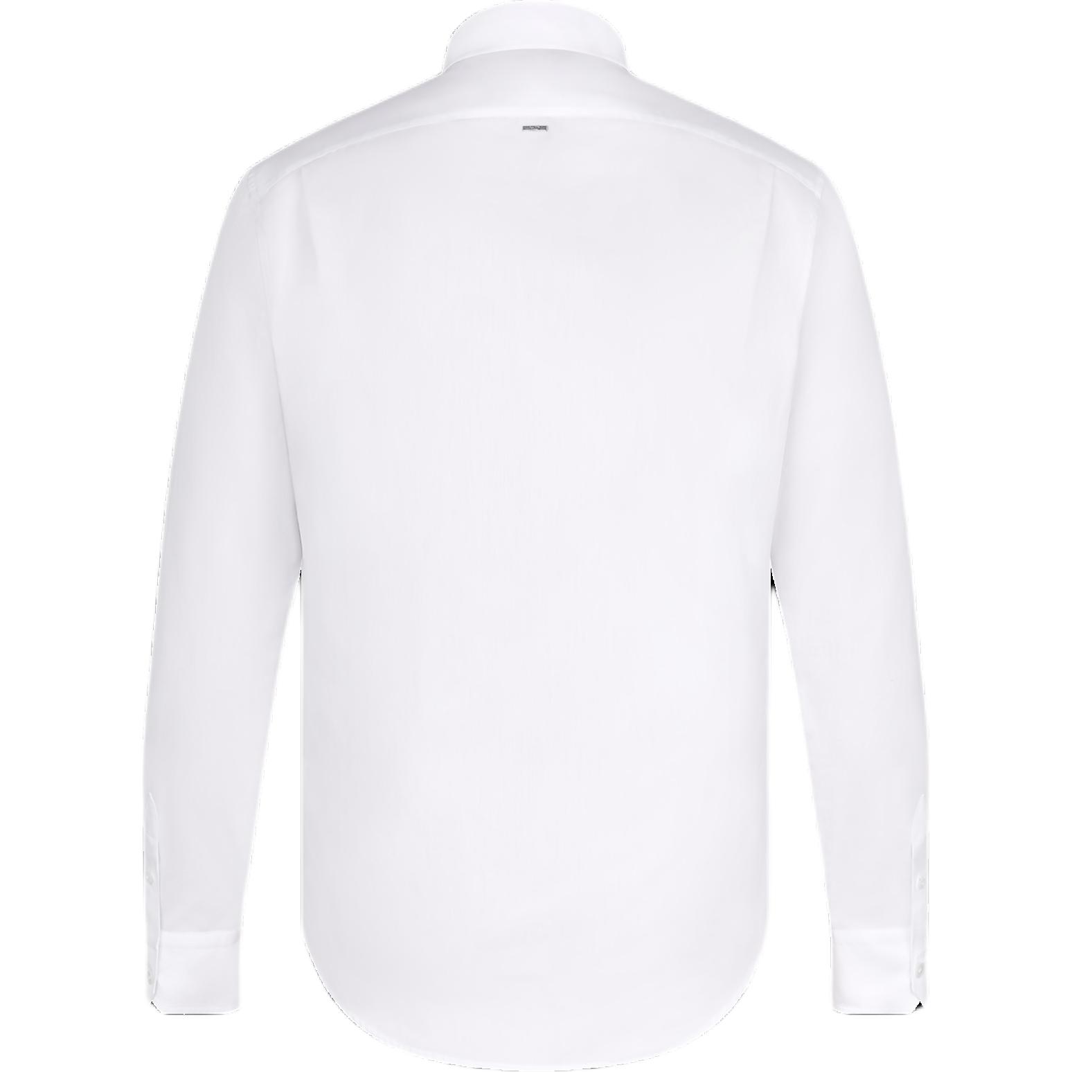 Lookbook 루이비통 화이트 슬림핏 긴소매 포플린 셔츠 컬러 디테일. 1A7Y1J