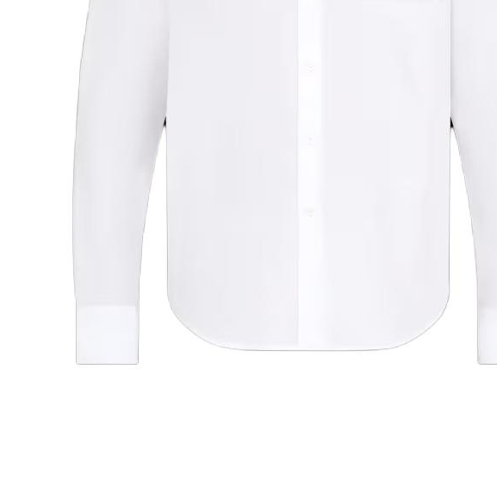 Details for 루이비통 화이트 슬림핏 긴소매 포플린 셔츠 컬러 디테일. 1A7Y1J