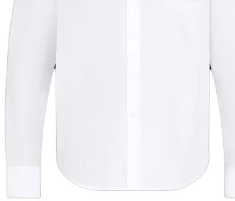 루이비통 화이트 슬림핏 긴소매 포플린 셔츠 컬러 디테일. 1A7Y1J Details for 루이비통 화이트 슬림핏 긴소매 포플린 셔츠 컬러 디테일. 1A7Y1J