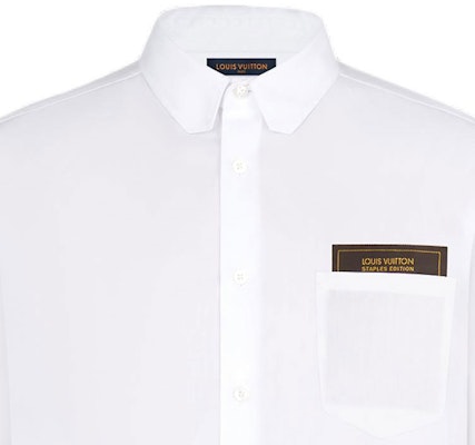루이비통 화이트 슬림핏 긴소매 포플린 셔츠 컬러 디테일. 1A7Y1J Cheap 루이비통 화이트 슬림핏 긴소매 포플린 셔츠 컬러 디테일. 1A7Y1J