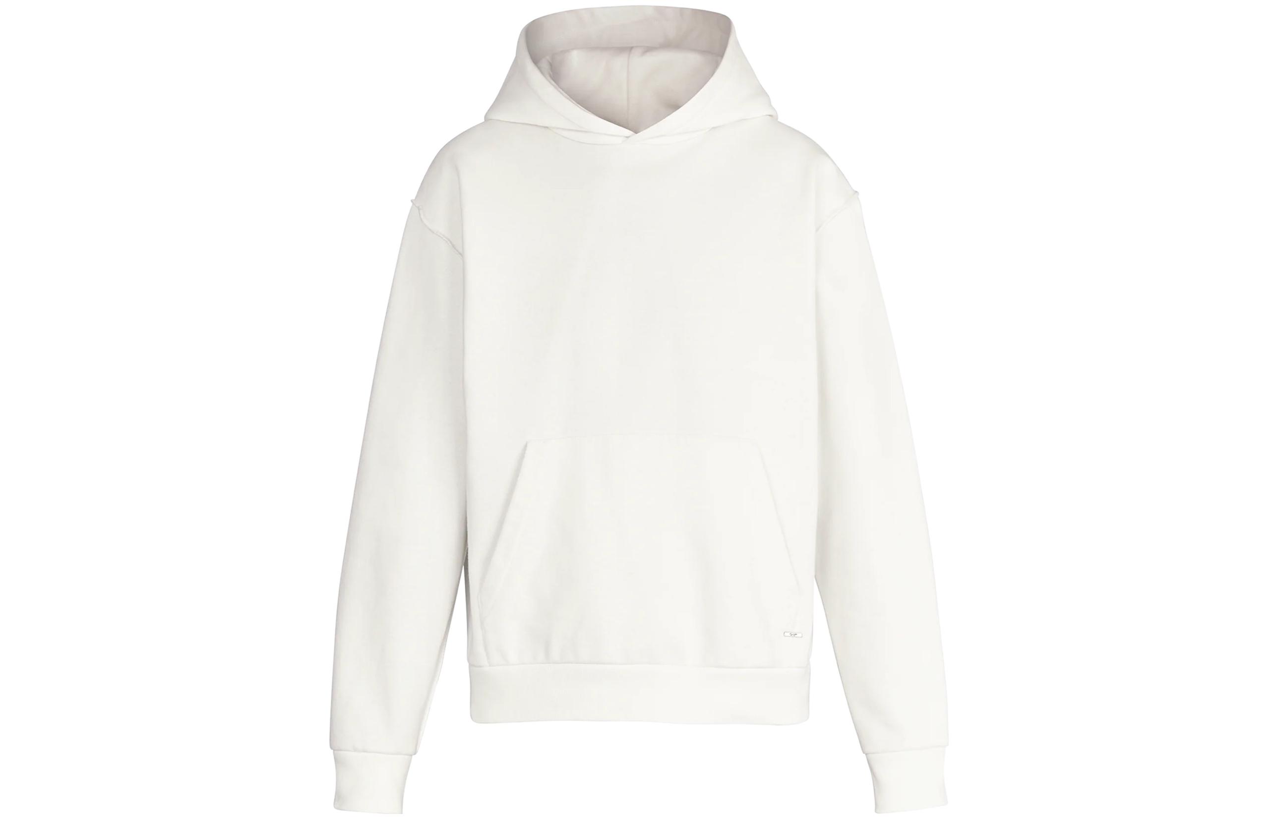 LOUIS VUITTON  White Solid Pullover Hoodie Long Sleeve 1A5VIZ
