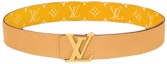 Lookbook Cinturón de Cuero Amarillo LOUIS VUITTON Diseño Sólido 4cm de Ancho M8458U