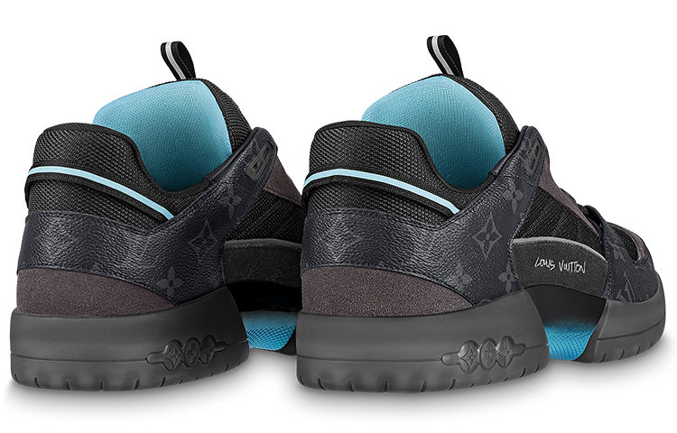 Order Louis Vuitton A View Sneakers ''Zwart Monogram met Blauw'' 1A9J6T