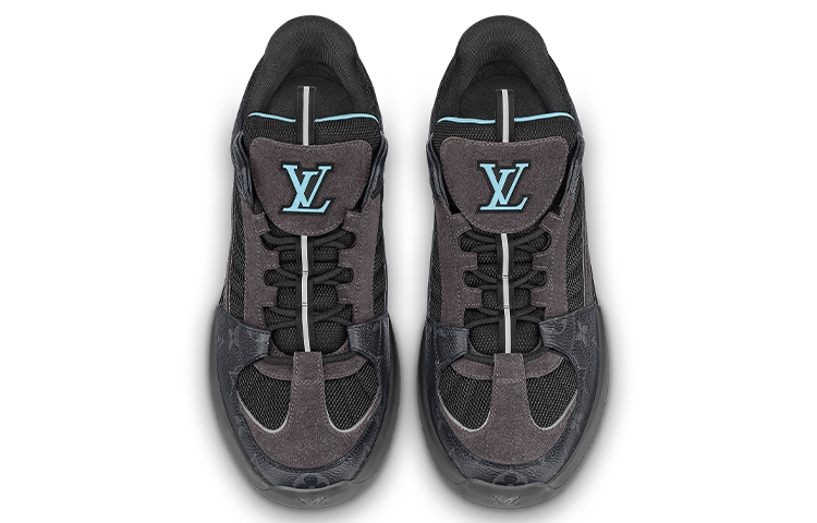 Lookbook Louis Vuitton A View Sneakers ''Zwart Monogram met Blauw'' 1A9J6T