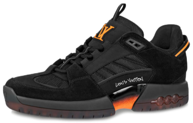 Louis Vuitton A View Sneakers 'Black Orange' 1A8J2R