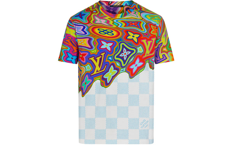 Louis Vuitton Abstract Print Crew Neck Short Sleeve T-Shirt Men Multicolor 1A8P12 圖 2