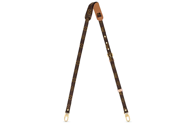 Louis Vuitton Adjustable Logo Print Leather Shoulder Strap Brown J52315 圖 3