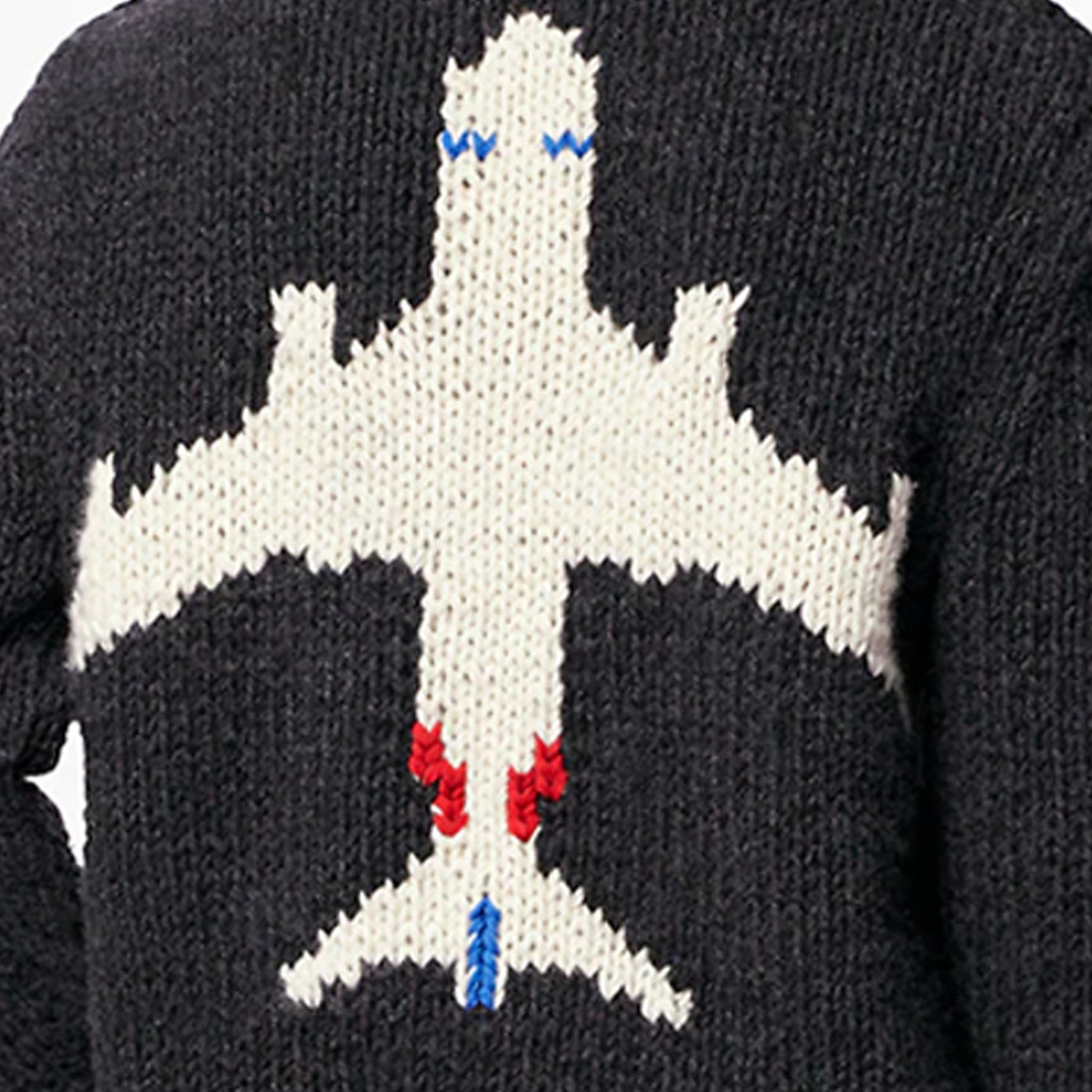 Purchase Louis Vuitton Airplane Graphic Wool Pullover Sweater in Gray. 1A97D5