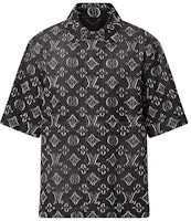 LOUIS VUITTON All-Over Print Casual Short Sleeve Shirt Black Mens 1ABYOM LOUIS VUITTON All-Over Print Casual Short Sleeve Shirt Black Mens 1ABYOM
