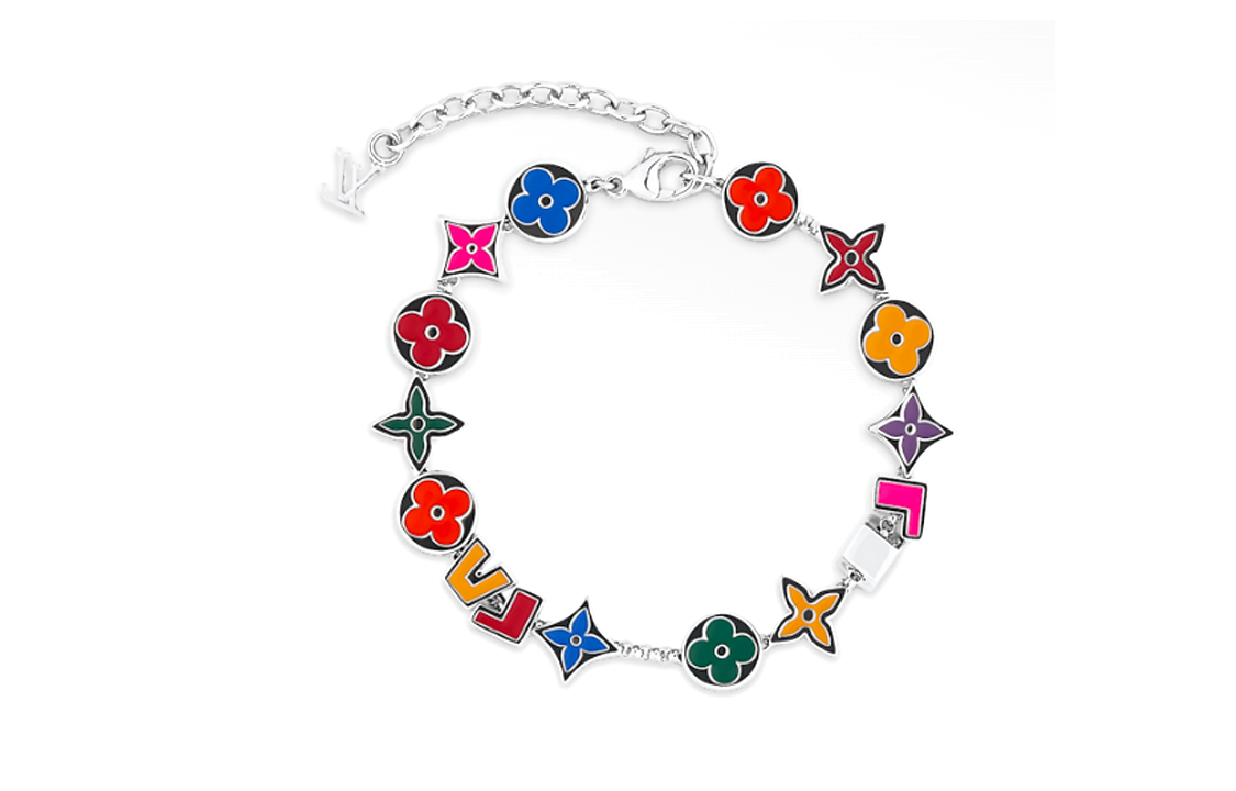 LOUIS VUITTON Alphabet Design Bracelet Unisex Couple Style Multicolor. M1545A 圖 2
