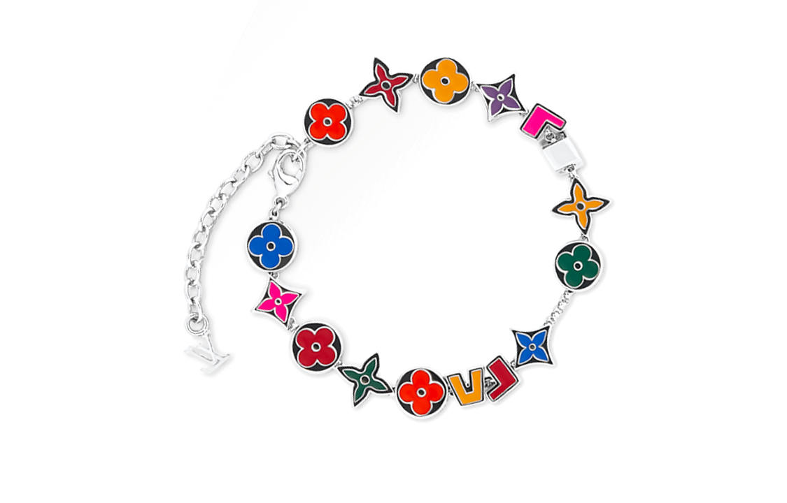 LOUIS VUITTON Alphabet Design Bracelet Unisex Couple Style Multicolor. M1545A 圖 4