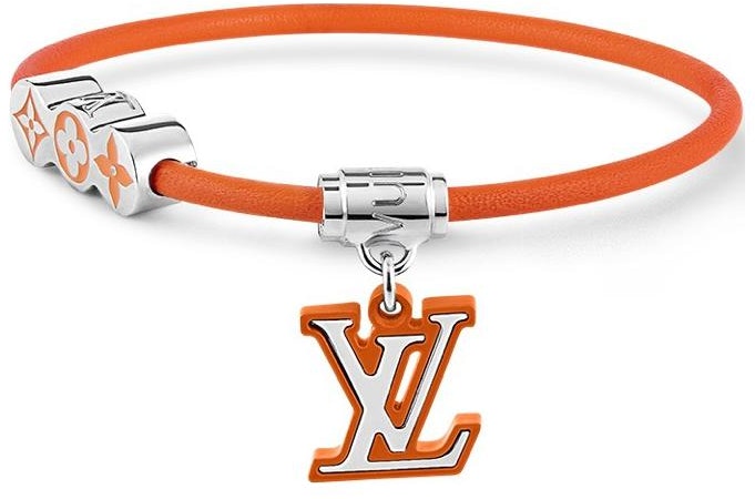 louis-vuitton-alphabet-design-metal-bracelet-unisex-orange-couple-style-m8570-d