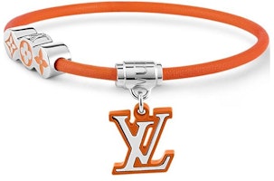 LOUIS VUITTON Alphabet Design Metal Bracelet Unisex Orange Couple Style M8570D LOUIS VUITTON Alphabet Design Metal Bracelet Unisex Orange Couple Style M8570D