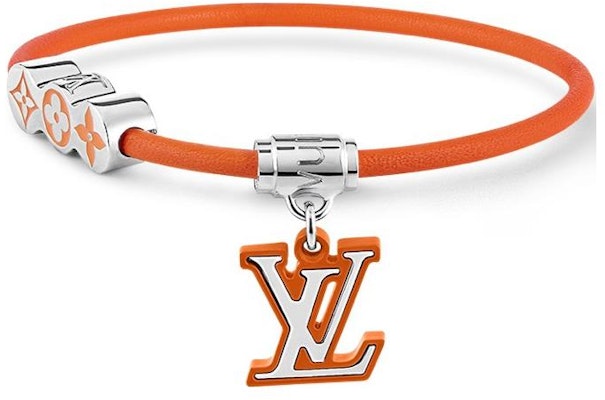 LOUIS VUITTON Alphabet Design Metal Bracelet Unisex Orange Couple Style M8570D Order LOUIS VUITTON Alphabet Design Metal Bracelet Unisex Orange Couple Style M8570D