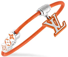 Lookbook LOUIS VUITTON Gelang Metal Desain Alphabet Unisex Orange Gaya Pasangan M8570D