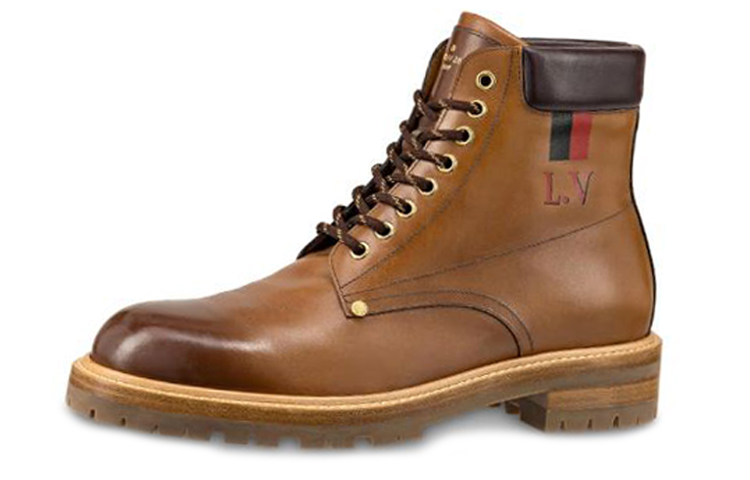 Louis Vuitton Ankle Boot 'Waxed Calf Leather Amber Brown' 1A46MS