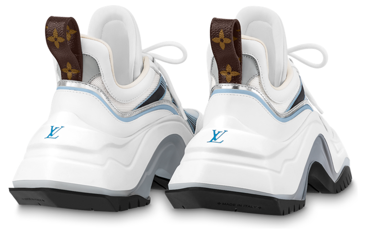 Shop Louis Vuitton Archlight 2.0 Baskets Plateformes ''Blanc Bleu Gris'' 1ABI4O