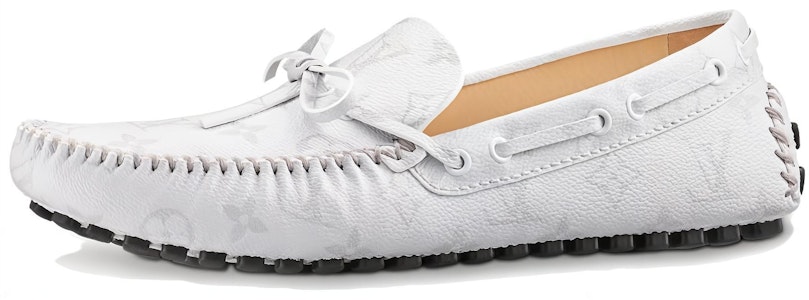 LOUIS VUITTON 亞利桑那 皮革 圓頭套腳 豆豆鞋 男款 白色 Buy LOUIS VUITTON 亞利桑那 皮革 圓頭套腳 豆豆鞋 男款 白色