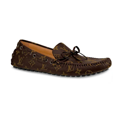 LV Arizona Moccasin Shoes 'Brown Logo Monogram'