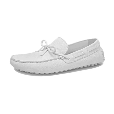 LV Arizona Moccasin Shoes 'White Logo Monogram'