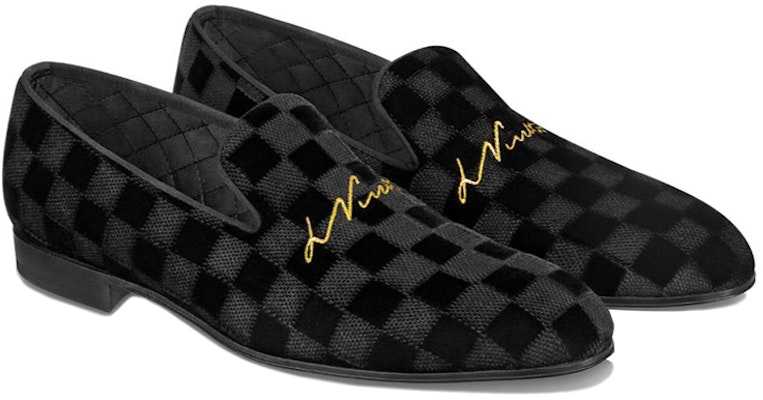 Louis Vuitton 路易威登 Auteuil Damier 天鵝絨 套腳圓頭便平底鞋 黑色 Order Louis Vuitton 路易威登 Auteuil Damier 天鵝絨 套腳圓頭便平底鞋 黑色
