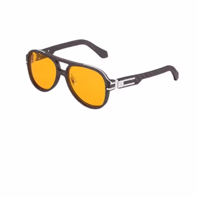 LOUIS VUITTON Aviator Sunglasses Brown Metal Carbon Fiber with Logo. Z2508U