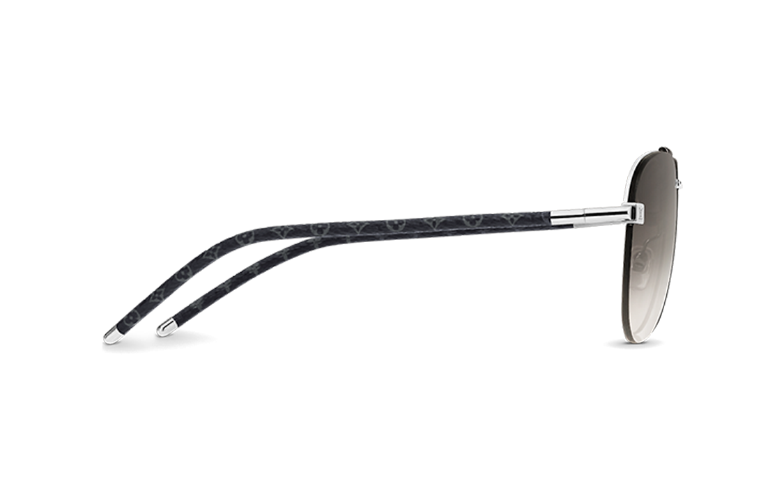 Louis Vuitton Aviator Sunglasses Silver for Men with Monogram Alloy Design. Z1109E 圖 4