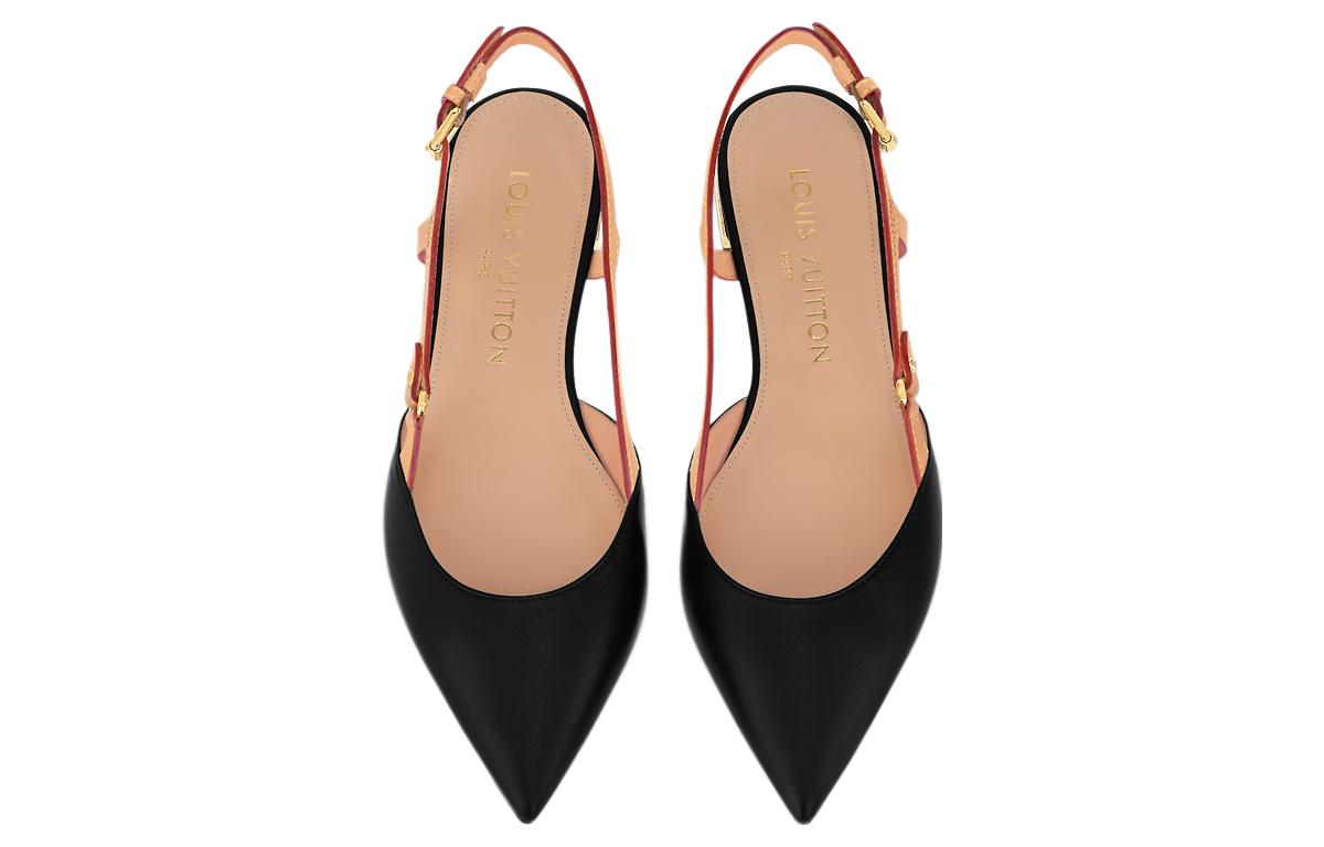 Shop Louis Vuitton B Blossom Zapatillas Mujer Casual de Cuero Negro 1ACAXC