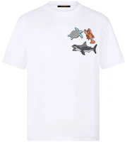Louis Vuitton Beaded Animal Print Short-Sleeve T-Shirt White 1A8QXN Louis Vuitton Beaded Animal Print Short-Sleeve T-Shirt White 1A8QXN