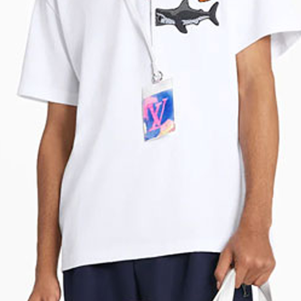 Details for 路易威登珠饰动物印花短袖T恤 白色 1A8QXN