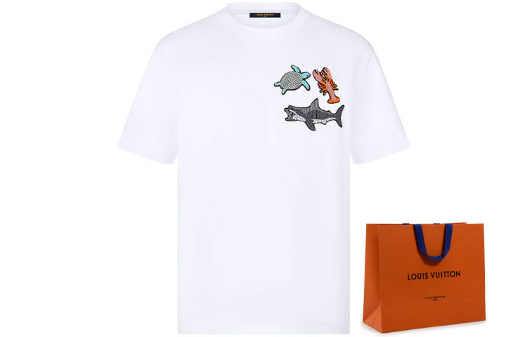 Sizing 路易威登珠饰动物印花短袖T恤 白色 1A8QXN